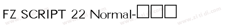 FZ SCRIPT 22 Normal字体转换